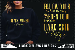 Black Girl Svg 4 Designs, Positive Quotes Svg Product Image 1