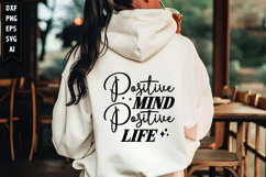 Positive mind positive life Svg, Motivation Svg Design Product Image 1
