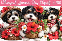 Whimsical Summer Dog Png Clipart Product Image 1