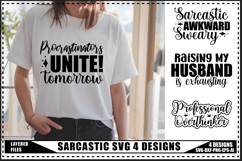 Sarcastic Svg 4 Designs, Funny Sarcasm Svg Designs Product Image 1