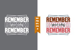 Remember Your Why Svg, Motivation Svg Designs Product Image 1