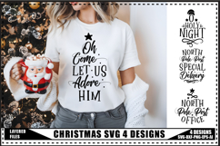 Christmas Svg 4 Designs, Santa Svg, Funny Christmas Shirt Product Image 1