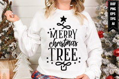 Merry Christmas Tree Svg, Christmas Svg, Xmas Svg Product Image 1