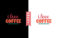 I Love Coffee Svg, Valentines Svg Designs Product Image 1