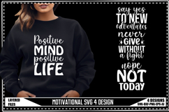 Motivation Svg 4 Designs, Positive Quotes Svg Product Image 1