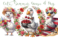 Cute Summer Goose Png Clipart Product Image 1