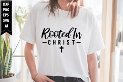 Rooted In Christ Svg, Christian Svg Designs Product Image 1