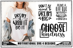 Motivation Svg 4 Designs, Positive Quotes Svg Product Image 1