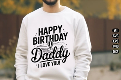 Happy Birthday Daddy Svg Design Product Image 1