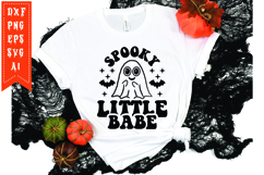 Spooky Little Babe Svg, Halloween Svg, Funny Ghost Svg Product Image 1