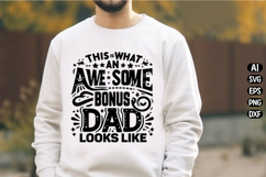 Awesome Bonus Dad Svg Design Product Image 1