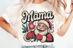 Santa mama checkered PNG Designs Product Image 2