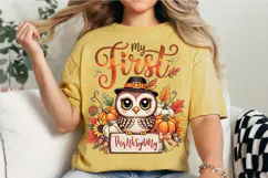 My First Thanksgiving Sublimation PNG Designs Product Image 2