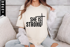 She is Strong Svg, Religious Svg, Jesus God Svg Product Image 1
