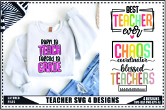 Teacher Svg 4 Designs, Teacher Shirt Svg, Teach Svg Product Image 1