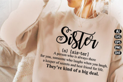 Sister Dictionary Sign Svg Design Product Image 2