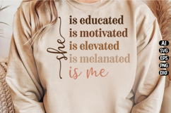 She Is Me Educated Motivated Svg Design Product Image 2