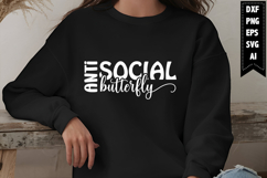 Anti-social Butterfly Svg, Motivation Svg Designs Product Image 1