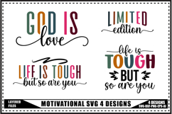 Motivation Svg 4 Designs, Trendy Saying Svg Product Image 1