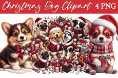 Christmas Dog Clipart Png Product Image 1