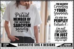 Sarcastic Svg 4 Designs, Funny Sarcasm Svg Designs Product Image 1