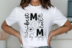 Best Mom Ever SVG PNG, Floral Mom Svg Design Product Image 2