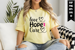 Love Hope Cure Svg Designs Product Image 1