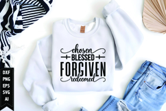 Chosen Blessed Forgiven Redeemed Svg, Christian Svg Product Image 1