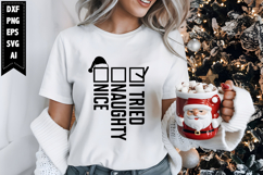 Nice Naughty I Tried Svg, Christmas Svg, Xmas Svg Product Image 1