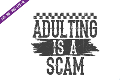 Adulting is a Scam Svg Design Product Image 1