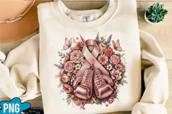 Breast Cancer with boxing gloves PNG Designs Product Image 2