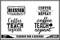 Teacher Svg, Back to School Svg 4 Designs Product Image 1