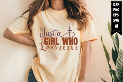 Just a Girl Who Loves Jesus Svg Product Image 1