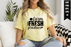 Farm Fresh Produce Svg, Kitchen Svg Designs Product Image 1