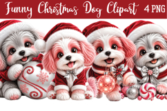 Funny Christmas Dog Png Clipart Product Image 1