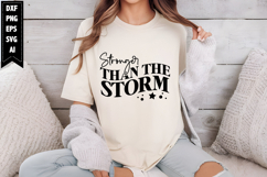 Stronger Than the Storm Svg, Motivation Svg Designs Product Image 1