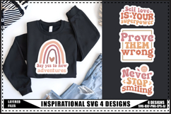 Inspirational Svg 4 Designs, Positive Quotes Svg Product Image 1