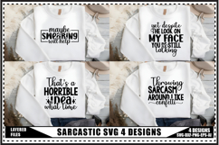 Funny Sarcastic Svg, Sarcastic Svg 4 Designs Product Image 1