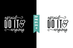 afraid Do It Anyway Svg, Motivation Svg Designs Product Image 1