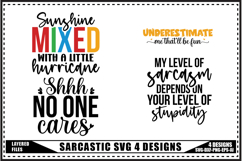 Funny Sarcastic Quotes SVG, Sarcasm Svg Designs Product Image 1