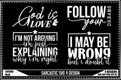 Funny Sarcastic Svg 4 Designs Product Image 1