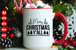 Merry Christmas Y&#039;all Svg, Funny Christmas Svg Product Image 1