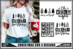 Christmas SVG 4 Designs, Winter Svg, Xmas Svg Product Image 1