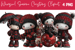 Whimsical Snowman Christmas clipart Png Product Image 1