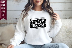Simply Blessed Svg, Motivation Svg Designs Product Image 1