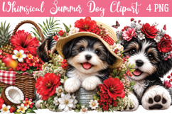 Whimsical Summer Dog Png Clipart Product Image 1