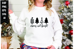 Merry and bright Svg, Christmas Svg, Xmas Svg Product Image 1