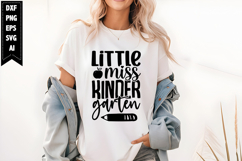 Little Miss Kindergarten Svg, Back to School Svg Product Image 1