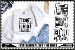 Inspirational Svg 4 Designs, Self Love Svg, Funny Quotes Svg Product Image 1