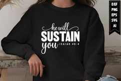 He Will Sustain You Svg, Motivation Svg Designs Product Image 1